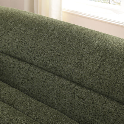 Upholstered L-Shaped Modular Sectional Sofa With Chaise, Wave-Shaped Armrest