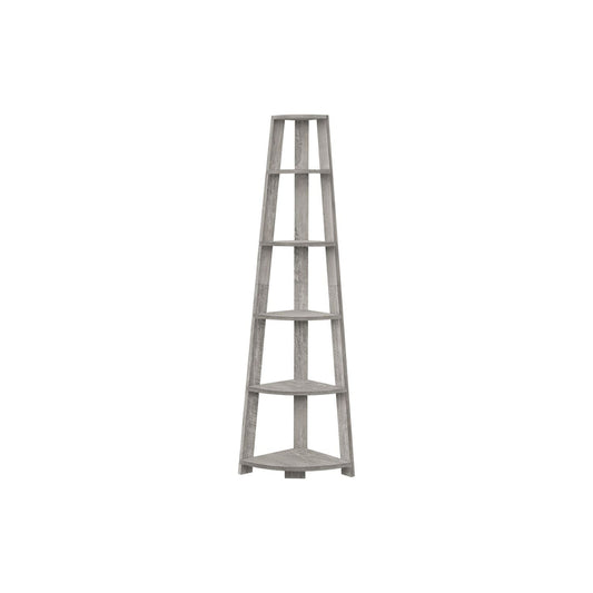 Bookshelf, Bookcase, Etagere, Corner, 5 Tier, For Office, Contemporary & Modern