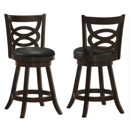 Calecita Wood Swivel Counter Stool Cappuccino (Set of 2)