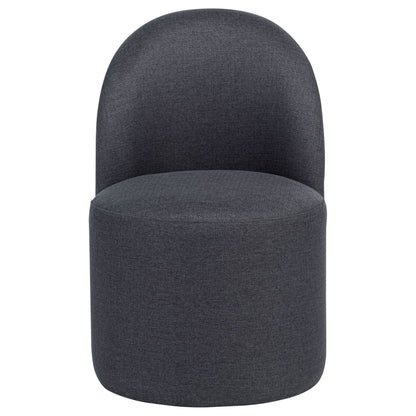 Aubrey Upholstered Barrel Dining Side Chair Charcoal (Set of 2)