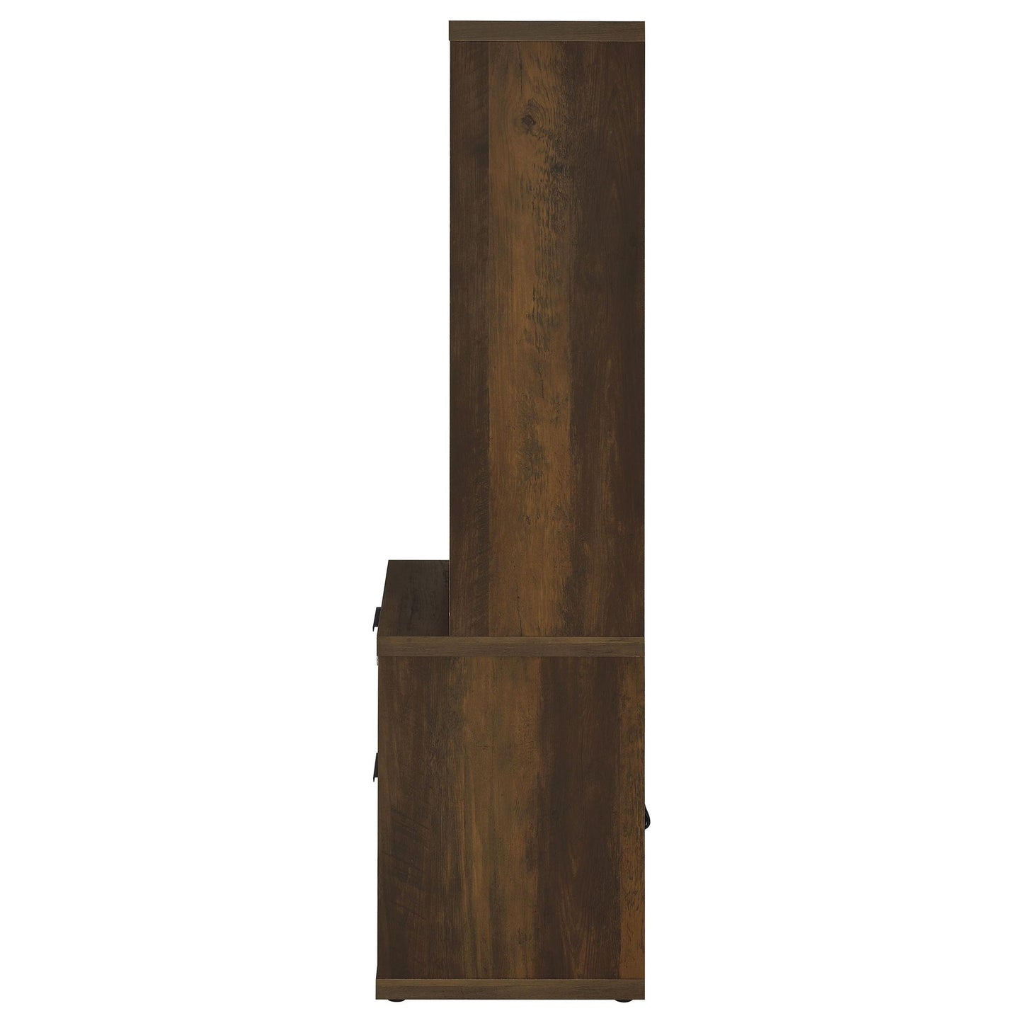 Westpark 3-shelf Bookcase USB and Lockable Drawer Dark Pine