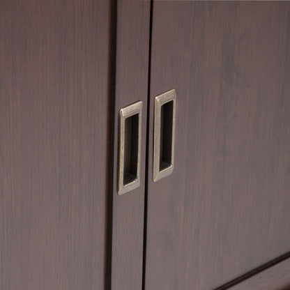 Draper - Low Storage Cabinet - Medium Auburn Brown