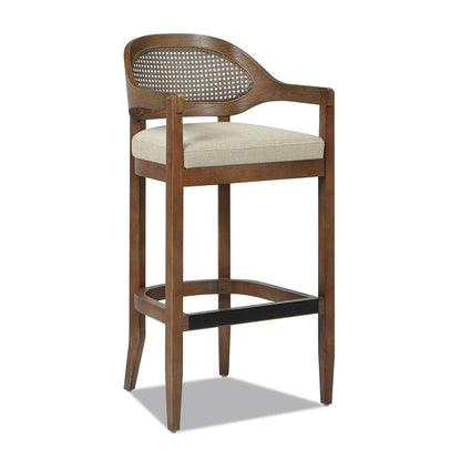 Americana - Mid-Century Modern Cane Back Counter Stool