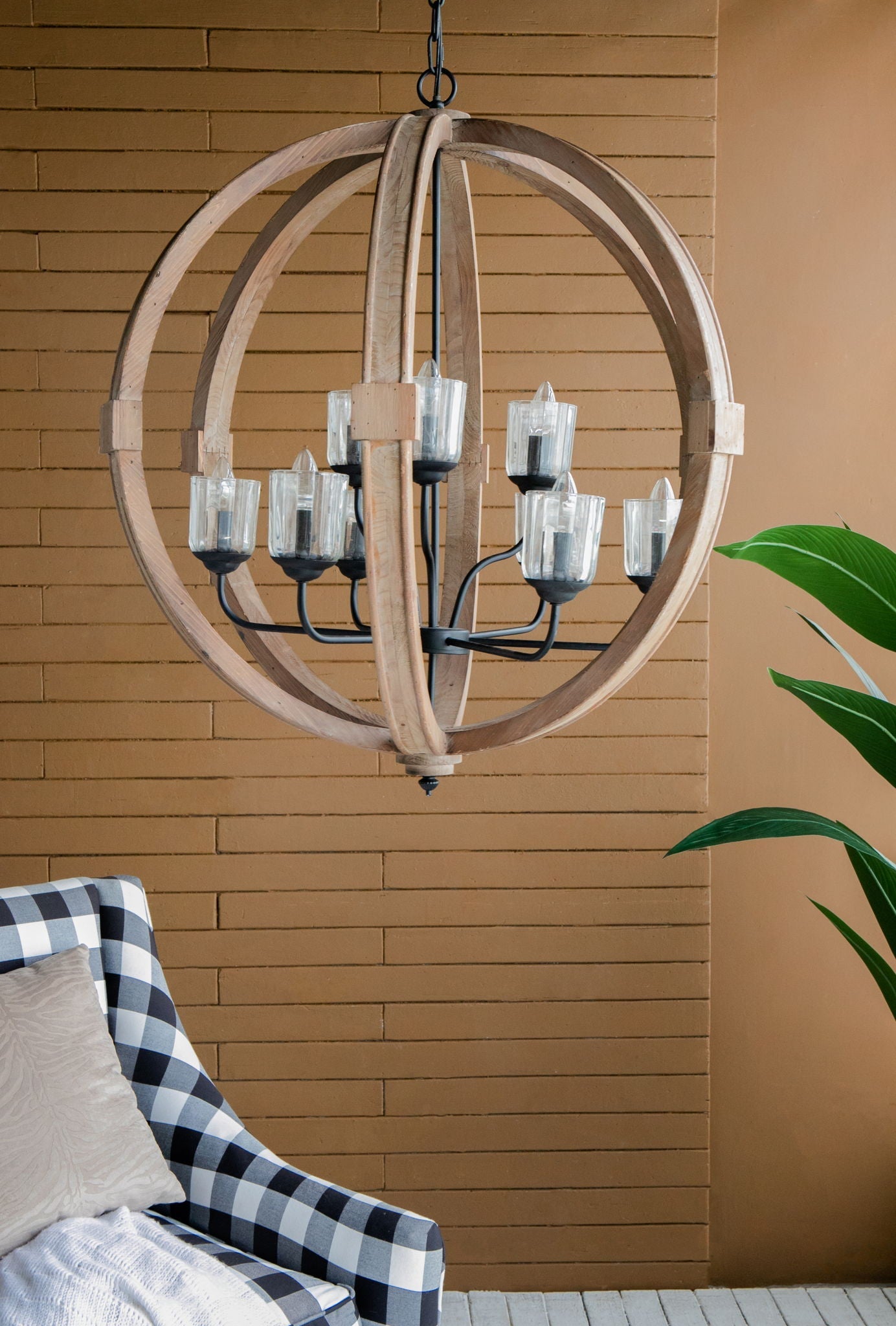 Chandelier, Hanging Light Fixture With Adjustable Chain For Kitchen, Bulb Not Included