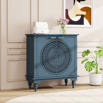 Hollow - Carved 2 Doors Accent Cabinet