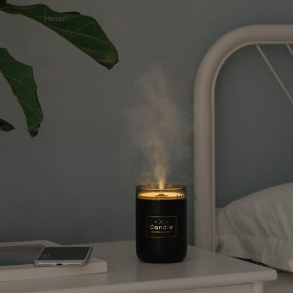 280ML Ultrasonic Air Humidifier Candle Romantic Soft Light USB Essential Oil Diffuser Car  Aroma Mist Maker