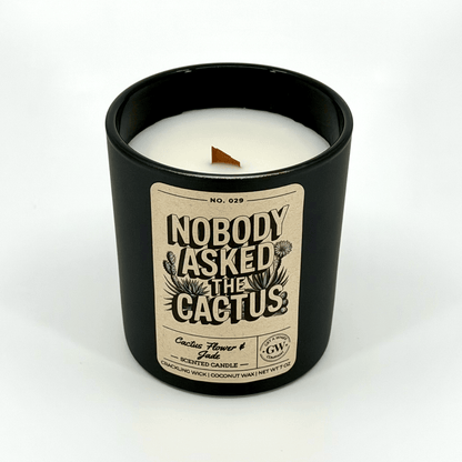 Nobody Asked the Cactus — Cactus Flower & Jade Candle