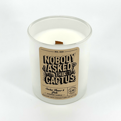 Nobody Asked the Cactus — Cactus Flower & Jade Candle