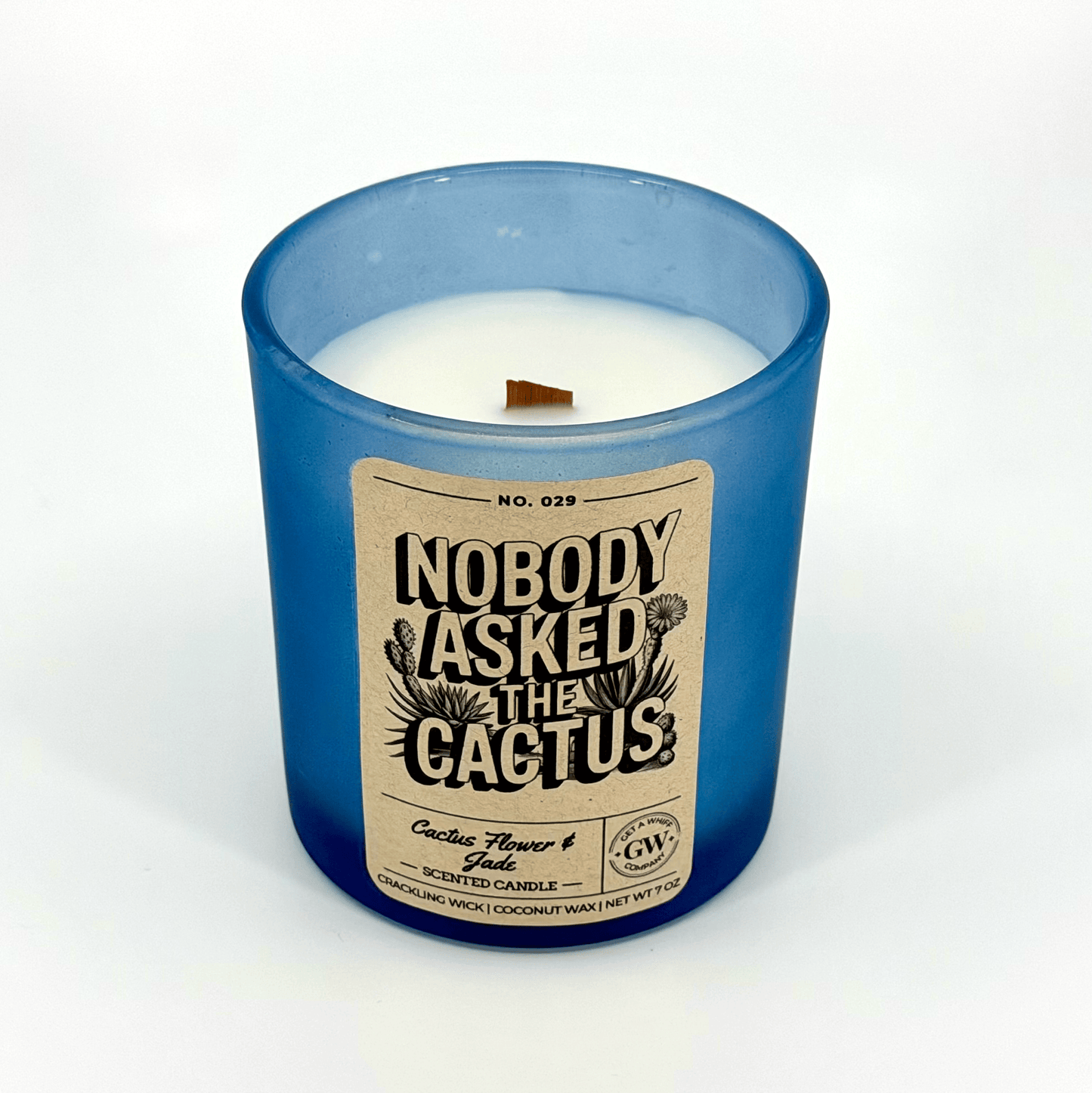 Nobody Asked the Cactus — Cactus Flower & Jade Candle