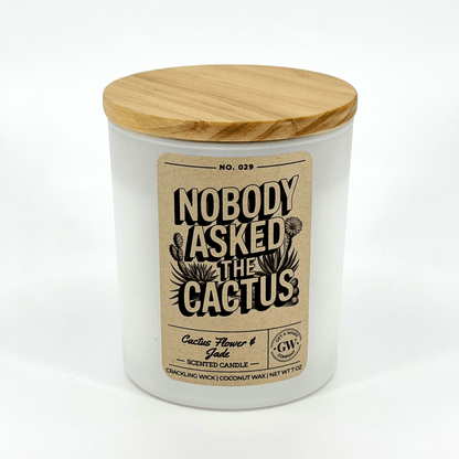 Nobody Asked the Cactus — Cactus Flower & Jade Candle