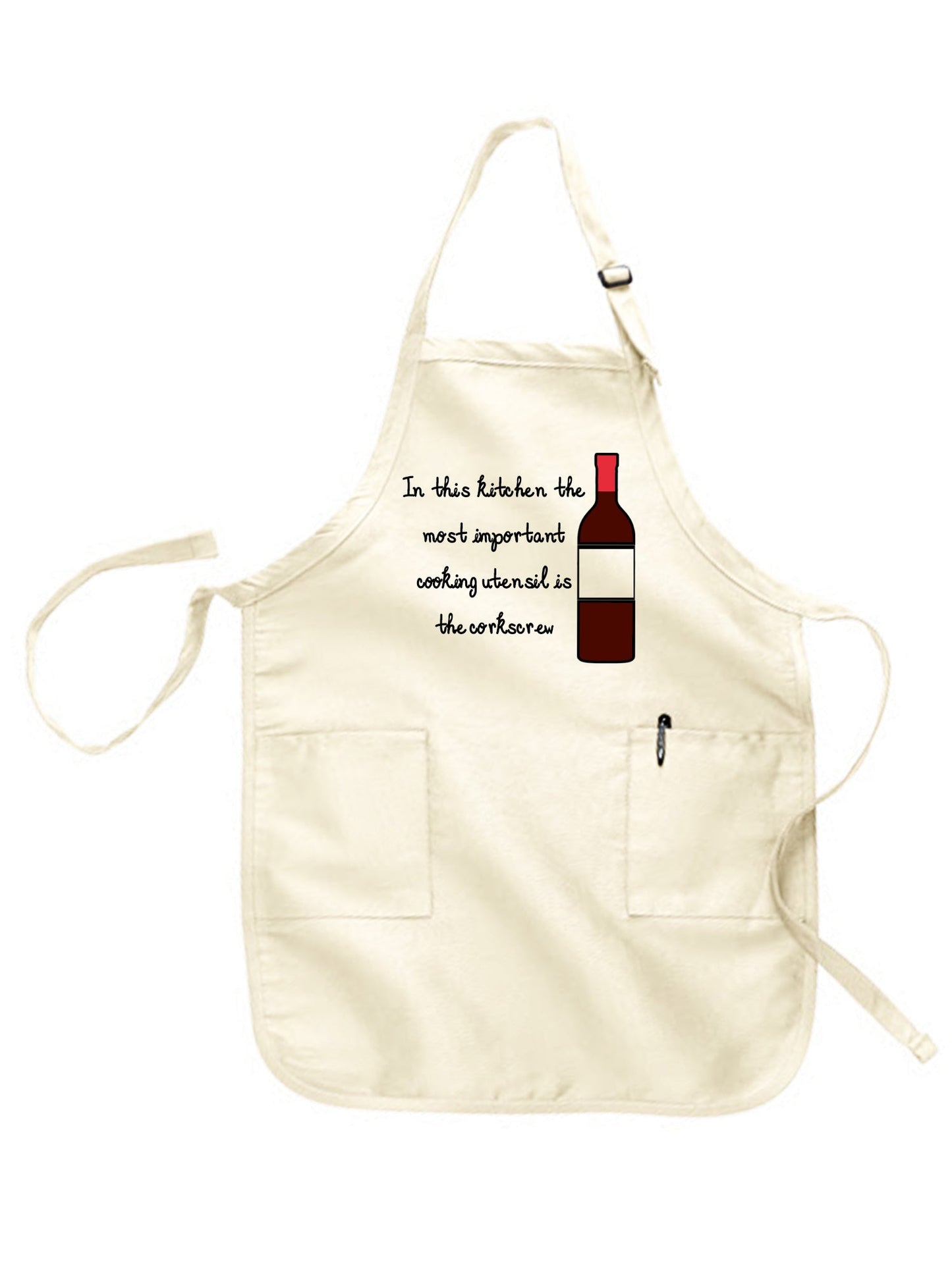 In This Kitchen the Most Important Utensil is the Corkscrew Apron