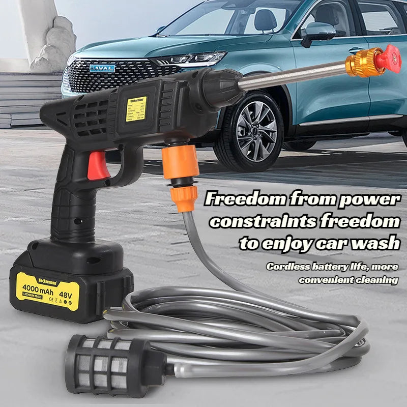 GMY【Cordless Handheld Water Gun】Lithium Battery Rechargeable High-Pressure Washer - Portable Car Wash Sprayer for Home