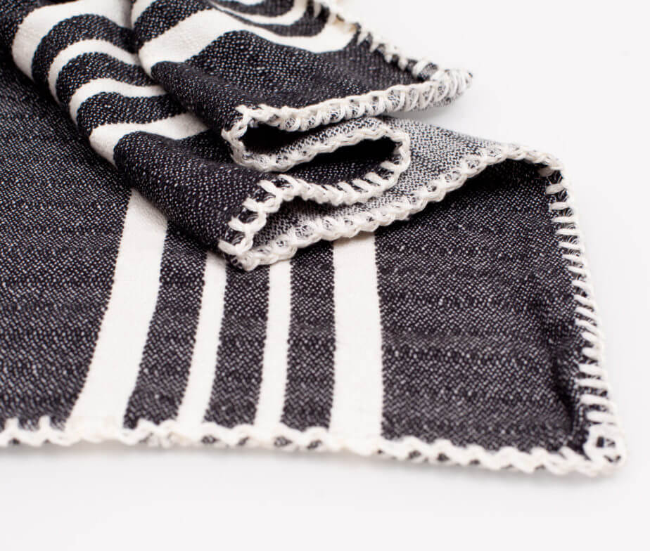 Farmhouse Hand Towels Set of 2 — Fringe-Free, Rustic Home Decor
