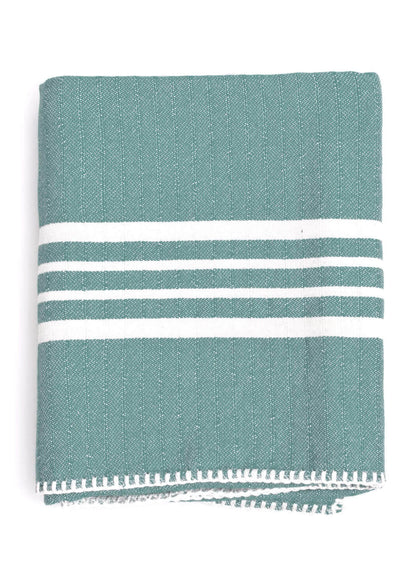 Fringe-Free Farmhouse Turkish Towel — Lightweight & Absorbent