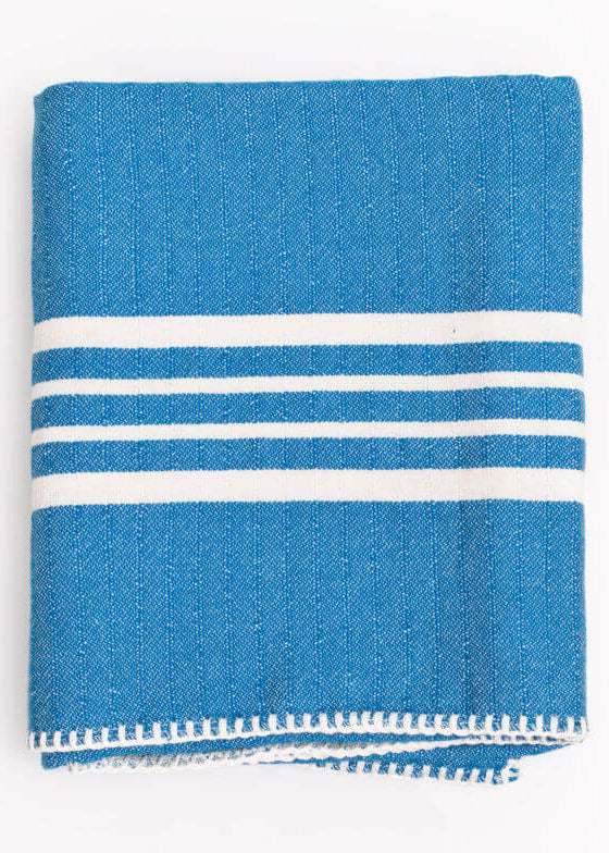Fringe-Free Farmhouse Turkish Towel — Lightweight & Absorbent