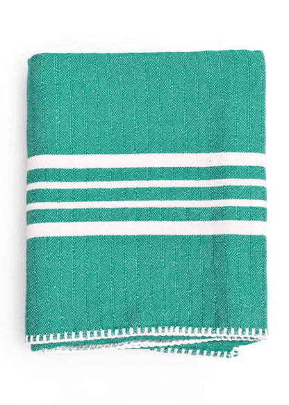 Fringe-Free Farmhouse Turkish Towel — Lightweight & Absorbent