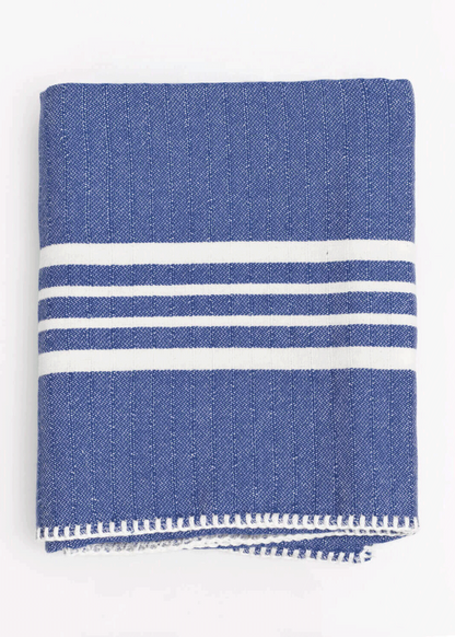 Fringe-Free Farmhouse Turkish Towel — Lightweight & Absorbent
