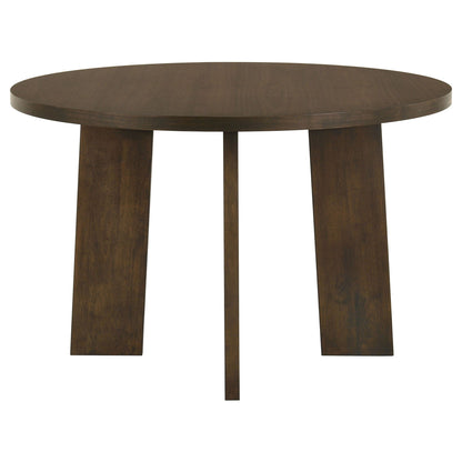 Strouse 5-piece Dining Set Cream and Walnut