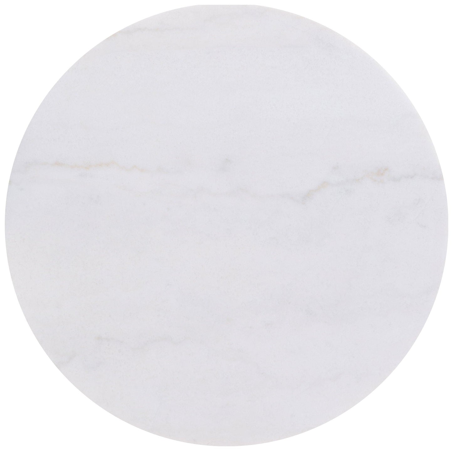 Jason 3-piece Round White Marble Coffee Table Set Honey Brown