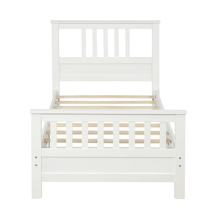 Platform Bed With Paneled Headboard And Footboard