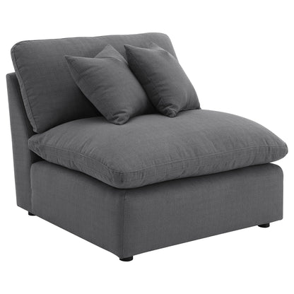 Hobson 4-piece Upholstered Modular Sectional Sofa Charcoal