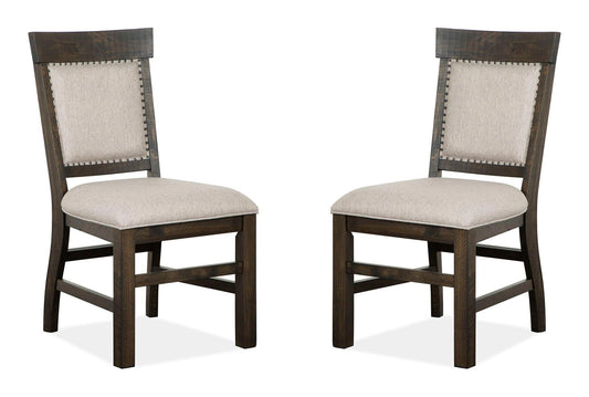 Bellamy - Dining Side Chair With Upholstered Seat & Back (Set of 2) - Dark Brown