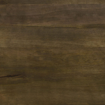 Yaritza Round Mango Wood Coffee Table Natural and Gunmetal