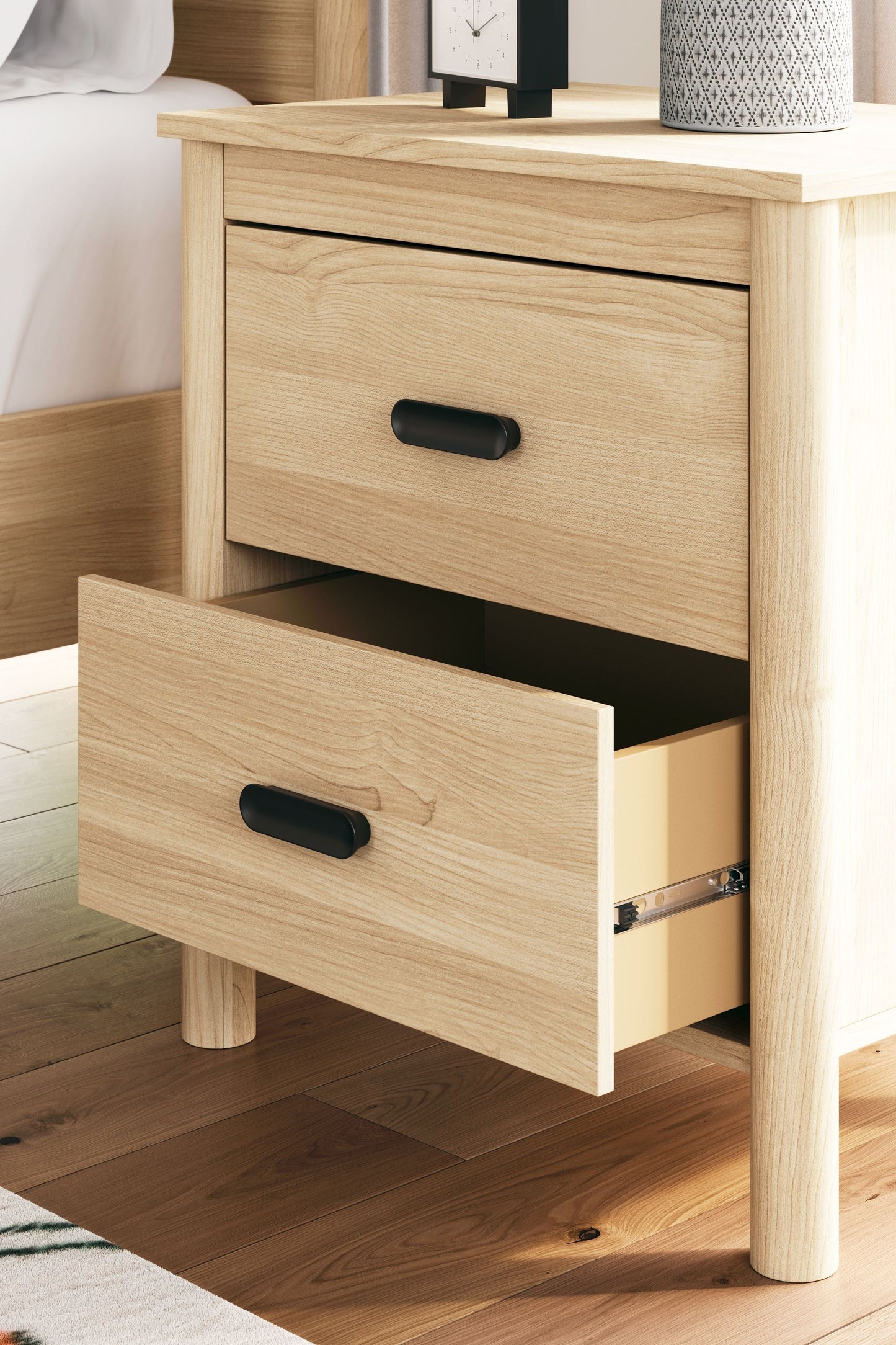 Cabinella - Two Drawer Night Stand - Tan