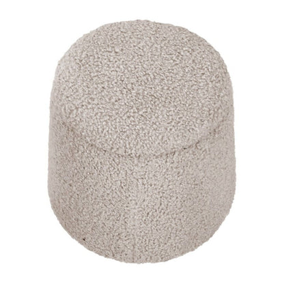 Elegant Round Storage Ottoman Upholstered