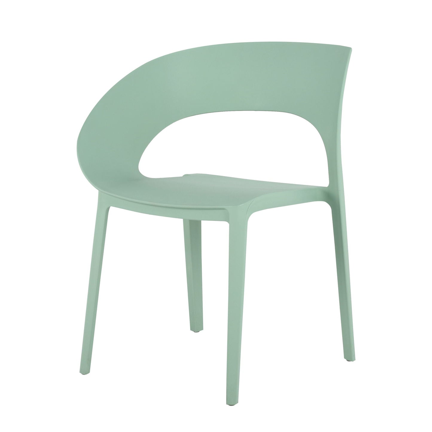 4 Piece Set Of Modern Designed Single Chairs With Round Table