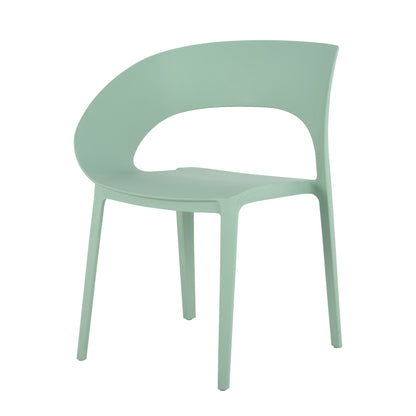 4 Piece Set Of Modern Designed Single Chairs With Round Table