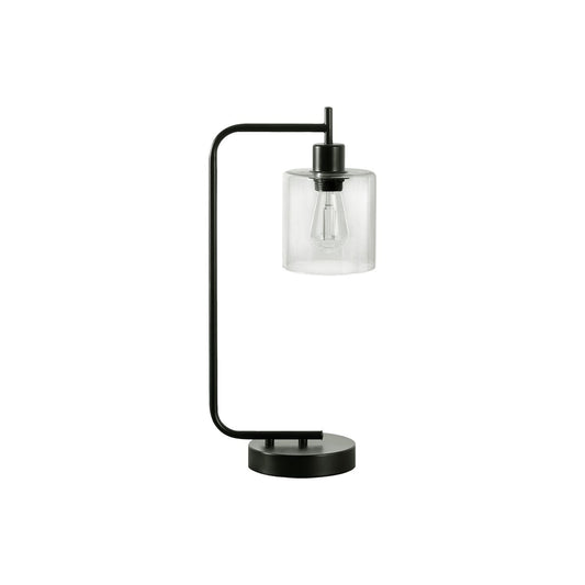 Lighting, Table Lamp, USB Port Included, Glass Shade, Modern - Black