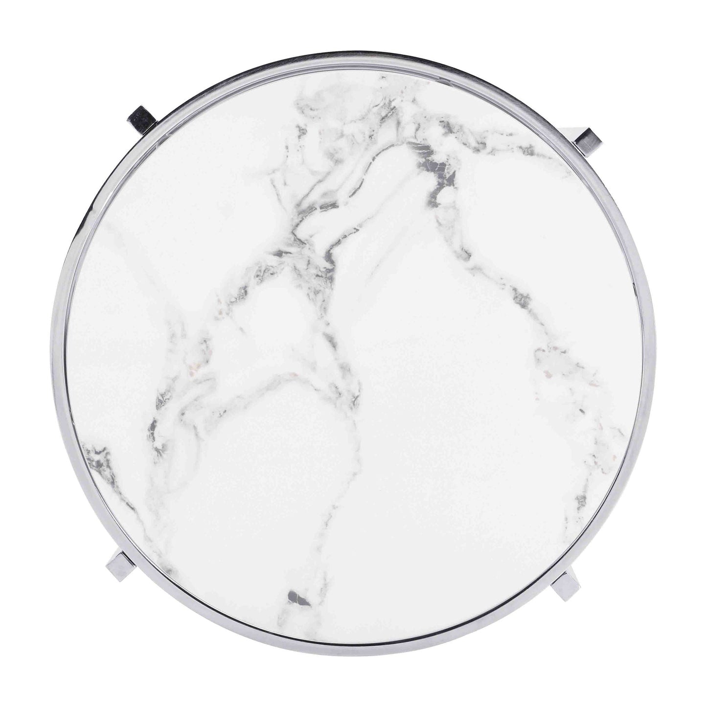Elegant Round Table With Sintered Stone Top & Sturdy Metal Frame