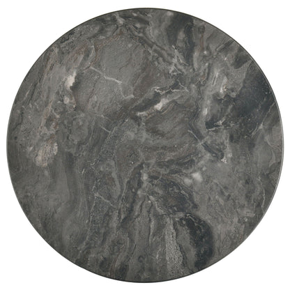 Bradley Round SmartTop End Side Table Smokey Grey and Brown