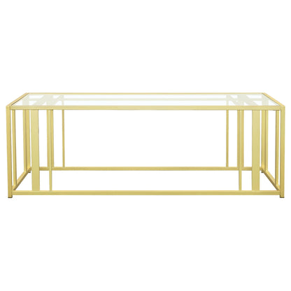 Adri 3-piece Coffee and End Table Set Matte Brass