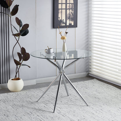 Compact Dining Table With Glass Top
