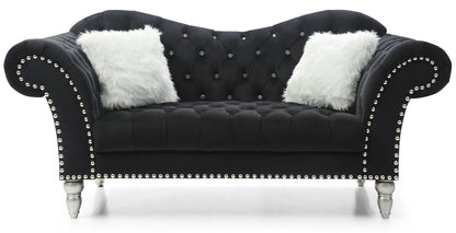 Elegant Round Arm Loveseat