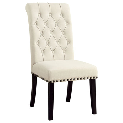 Alana Fabric Upholstered Dining Side Chair Beige (Set of 2)
