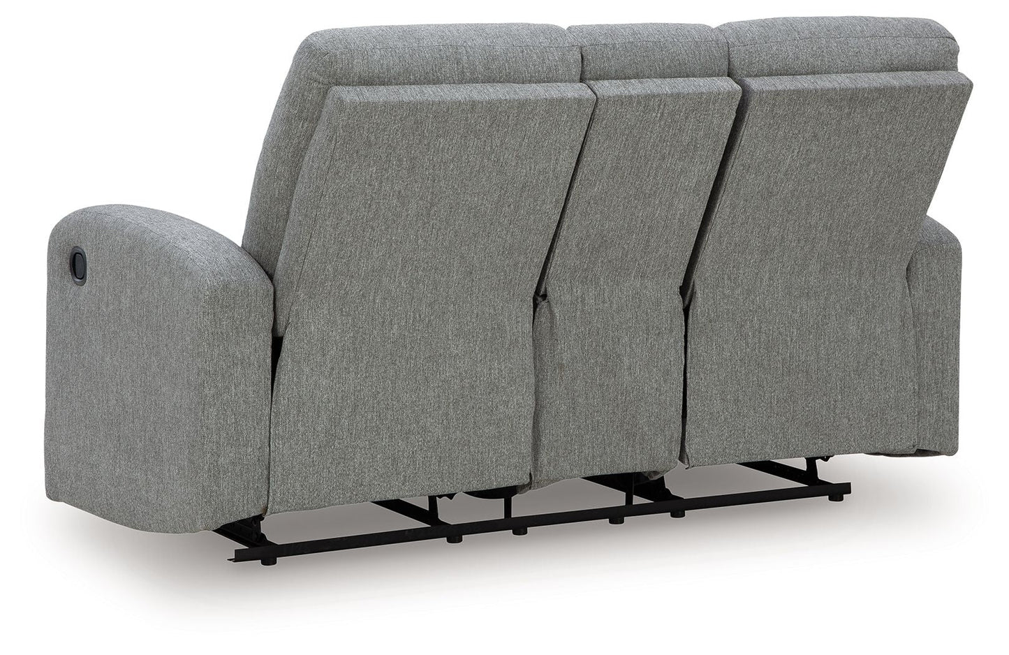 Gauntlet - Double Recline Loveseat With Console - Sterling