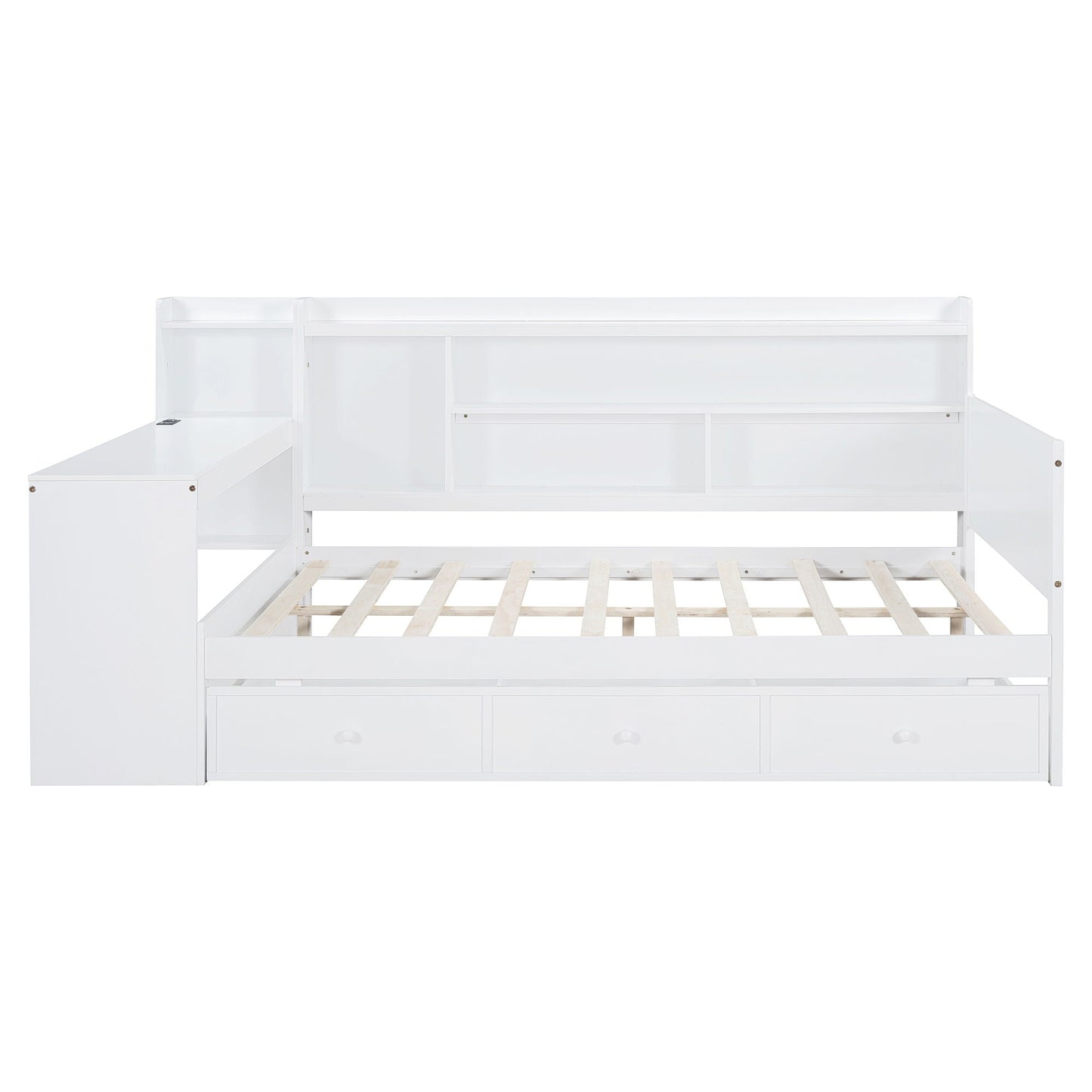 Daybed With 3 Drawers USB Ports And Desk