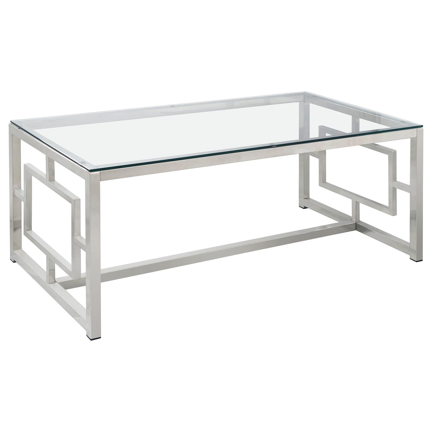 Merced 2-piece Rectangular Coffee and End Table Set Nickel