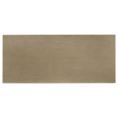 Decker 7-piece 82-inch Rectangular Dining Set Black and Natural Oak