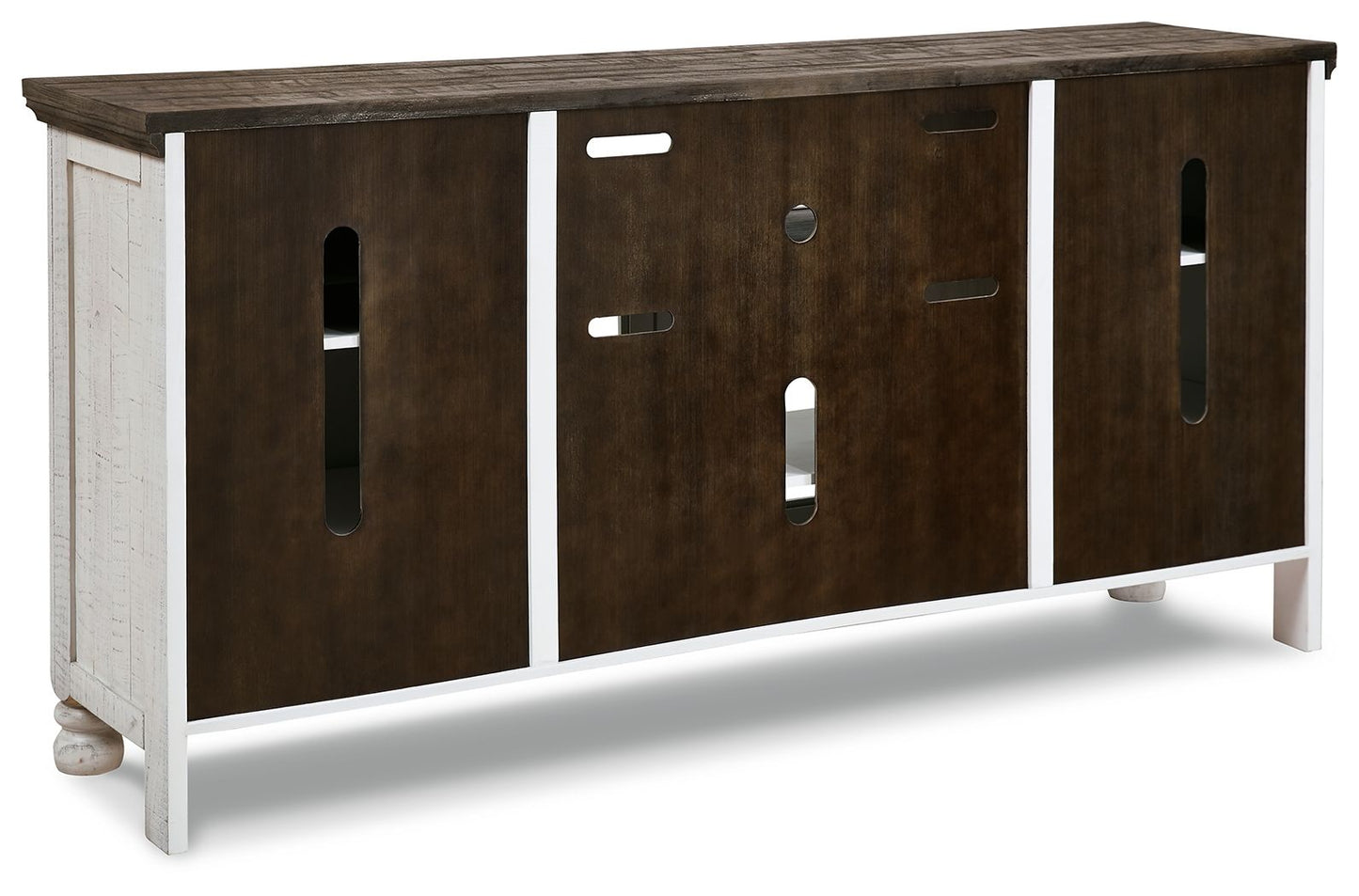 Havalance - Extra Large TV Stand - 4 Doors - Brown / Beige