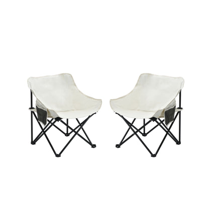 Portable Folding Camping Chairs With Carry Bag (Set of 2)