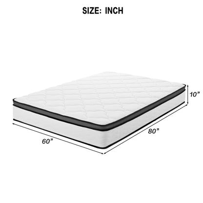 10" Hybrid Medium Firm Mattress With Memory Foam & Pocket Coils