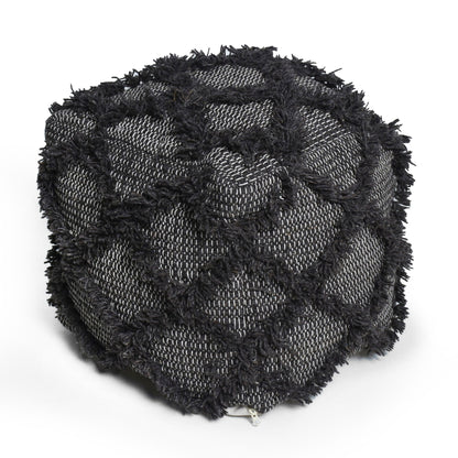Jumanji - Handcrafted Wool And Cotton Pouf - Brown