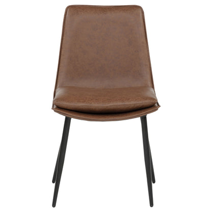 Ortega Upholstered Dining Side Chair Coffee (Set of 2)