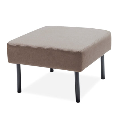 Modern L Shaped 3 Seater Sofa With Ottoman, Upholstered Couch For Small Spaces