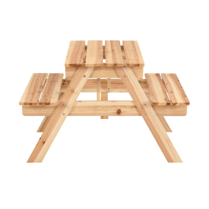 Durable Solid Wood Children's Dining Table And Chairs Set, Multi-Functional