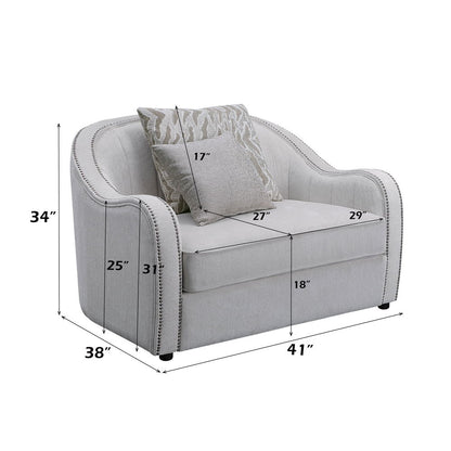 Mahler - Chair With 2 Pillows - Beige Linen